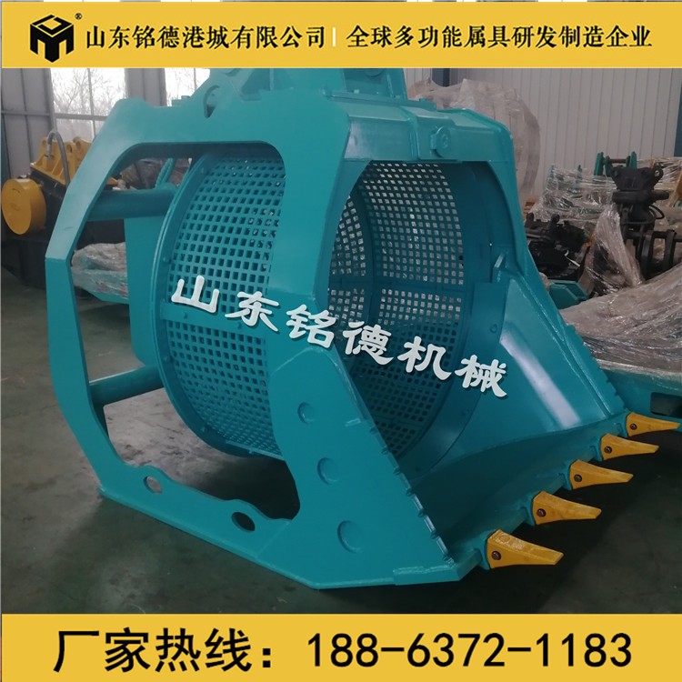 挖機陸地水里用的滾筒式篩沙斗產(chǎn)品圖片