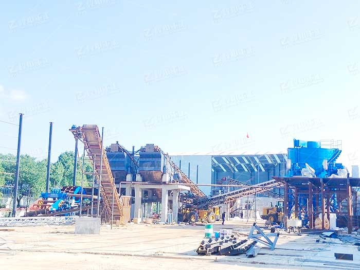 浙江石英砂洗砂生產線作業現場產品圖片