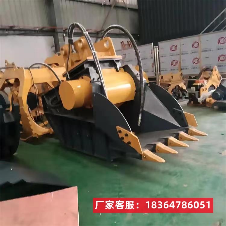 移動式破碎機巖石混凝土塊破碎設備挖機顎式破碎斗