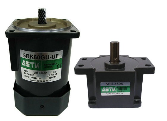 全新ASTK三相60W減速電機5RK60GU-UF,5GU-150K