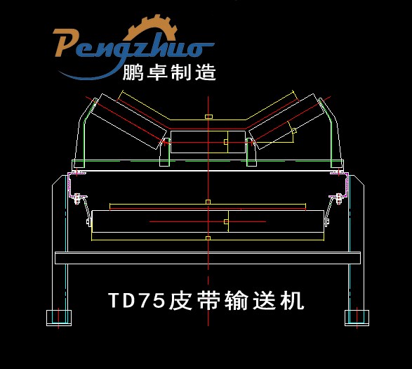 礦石煤炭物料帶式輸送機(jī)濰坊鵬卓TD75型皮帶輸送機(jī)產(chǎn)品圖片