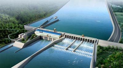 安谷水電站設計效果圖