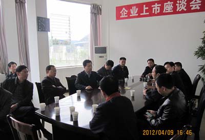 四川皇龍與市長一行討論企業上市問題