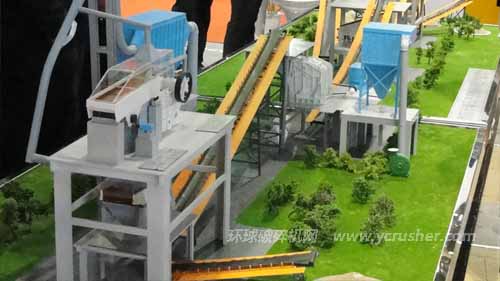 鄭州鼎盛展會上展示的生產線模型