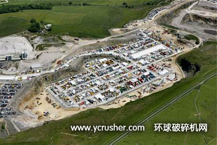 TarmacHillhead采石場(chǎng)舉辦的Hillhead2012展鳥瞰圖
