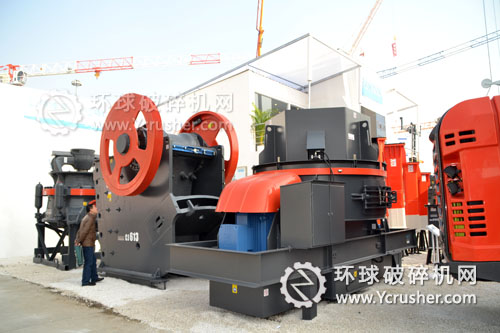 山特維克展示的顎式破碎機、沖擊式破碎機、圓錐破碎機設(shè)備