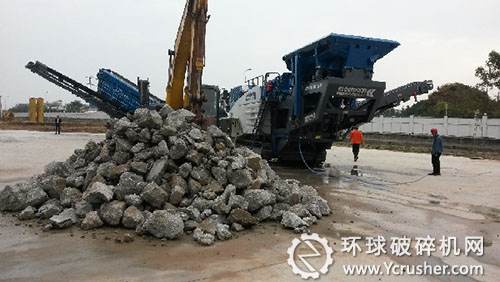 廣州軌道交通十四號線一期土建工程項目首次引進德國克林曼移動式破碎機和篩分機